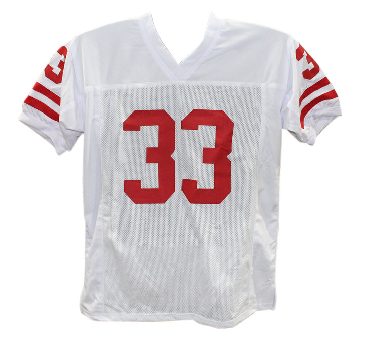Ron Dayne Autographed/Signed College Style White XL Jersey 99 H Beckett 39336