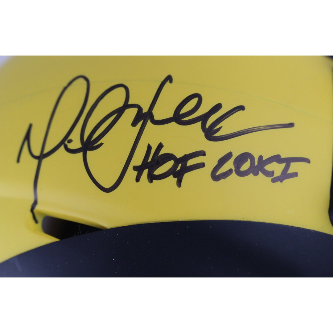 Marshall Faulk Autographed St Louis Rams Rave Mini Helmet HOF Beckett 53616