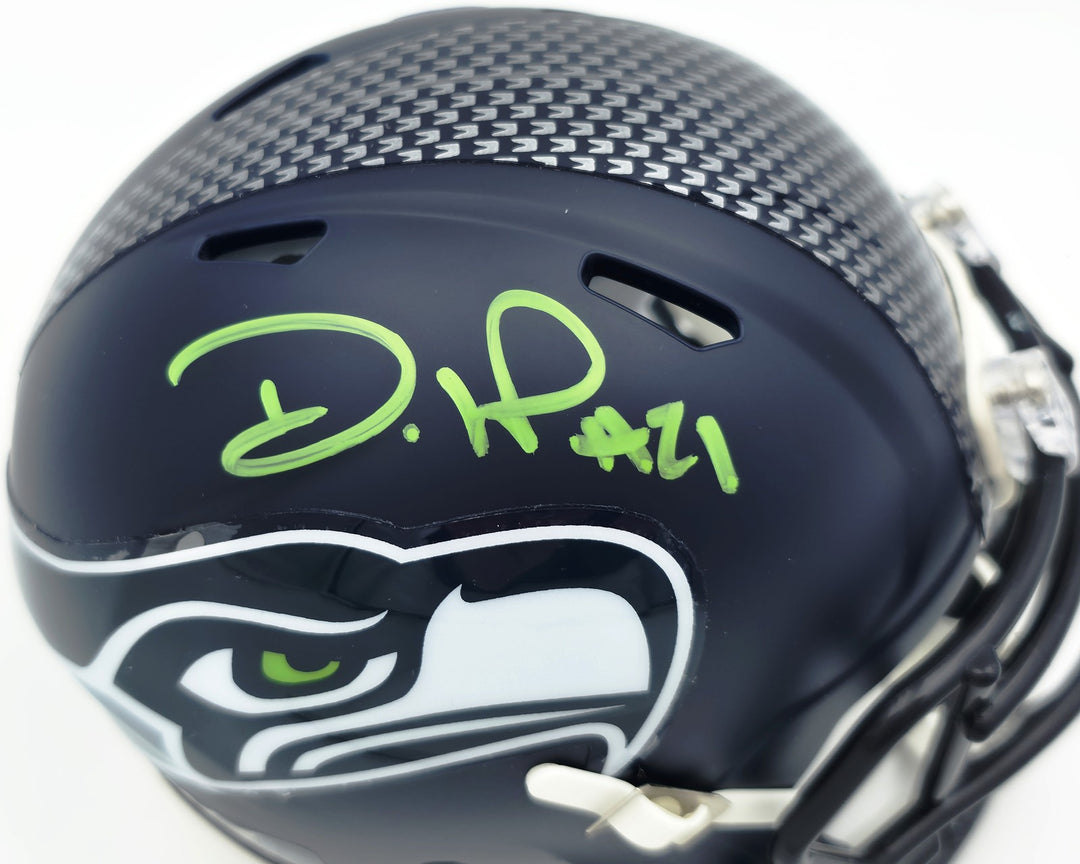 Devon Witherspoon Signed Seahawks Blue SB LX Champions Logo Speed Mini Helmet