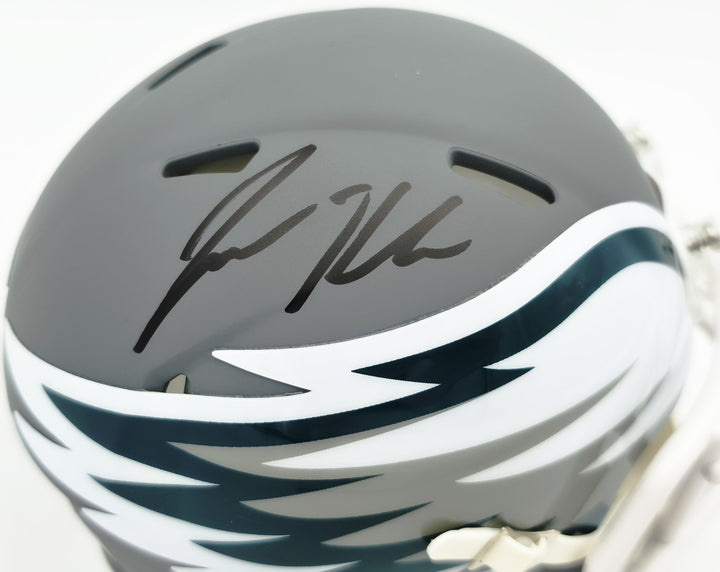 Jason Kelce Signed Philadelphia Eagles AMP Gray Speed Mini Helmet PSA/DNA ITP