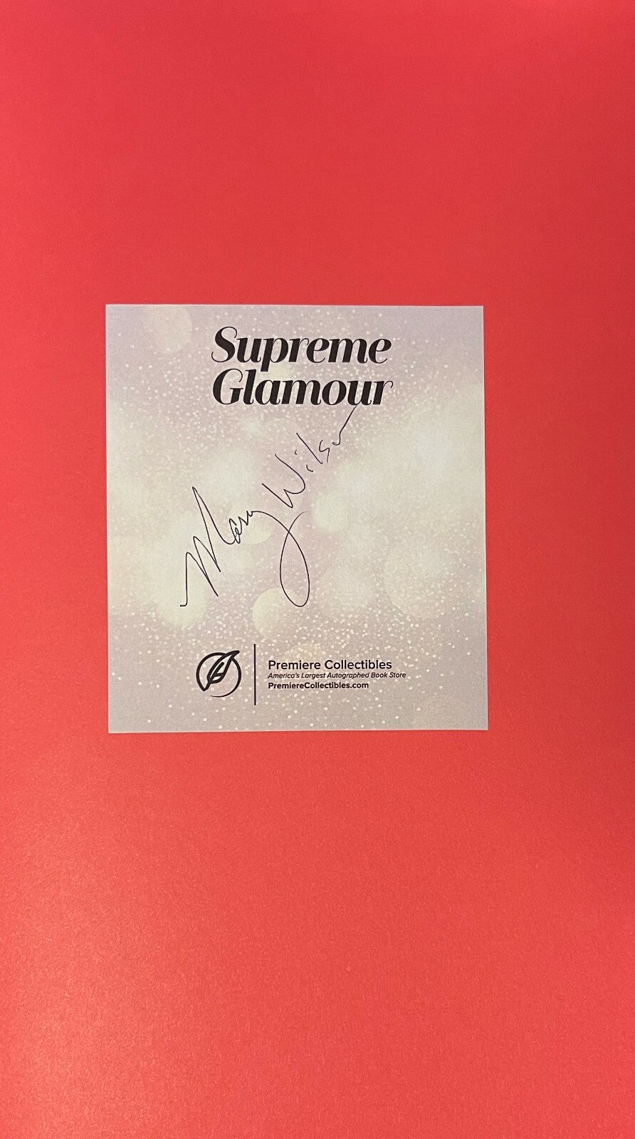 Mary Wilson signed "Supreme Glamour" Hardcover Bookplate 1stED Book SUPREMES COA