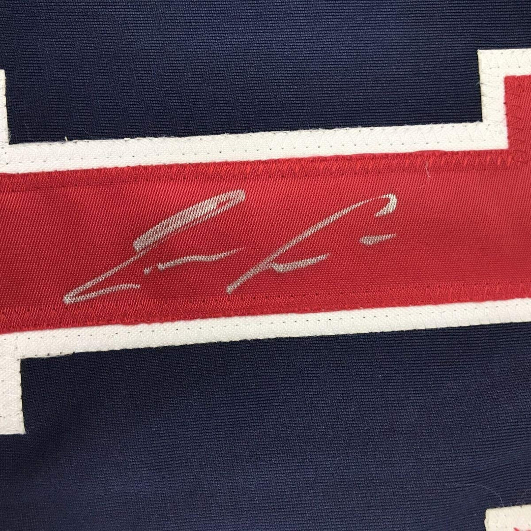 Autographed/Signed RONALD ACUNA JR. Atlanta Blue Jersey JSA COA Auto