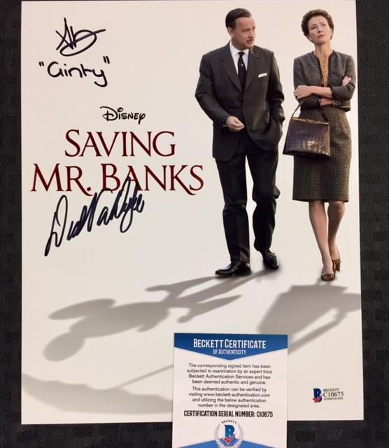 DICK VAN DYKE + ANNIE ROSE BUCKLEY Signed 8x10 Photo Saving Mr. Banks w/ BAS COA