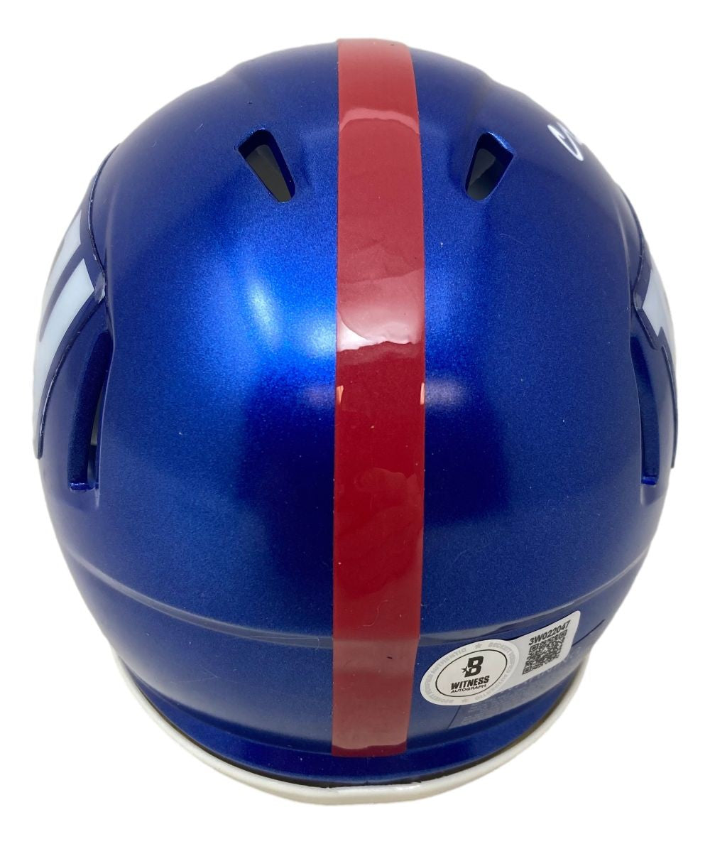 Abdul Carter Signed New York Giants Mini Speed Helmet BAS