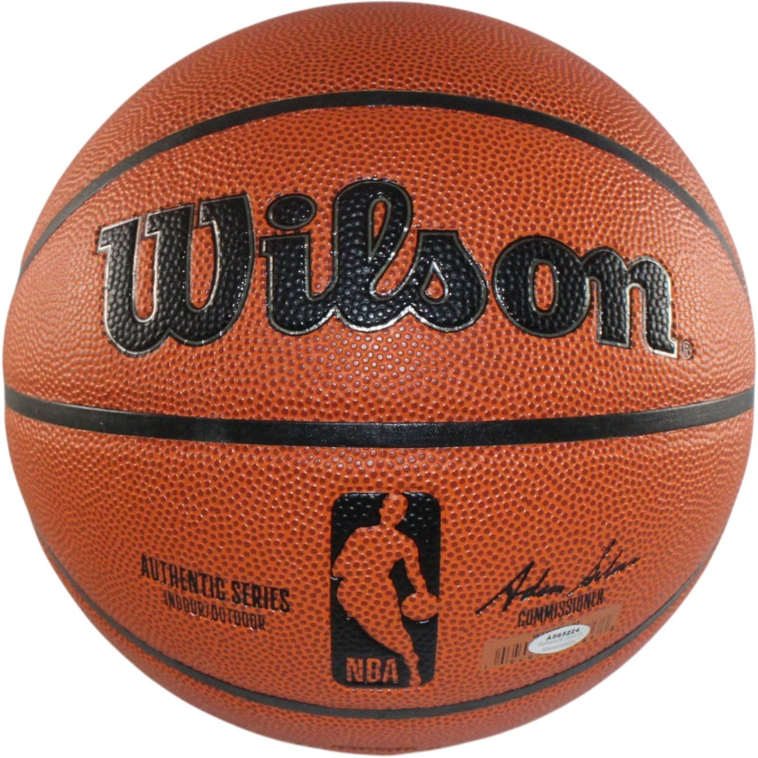 David Thompson Autographed Denver Nuggets Wilson Basketball HOF 96 SCH 55455