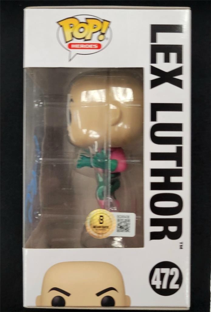 Jesse Eisenberg signed Lex Luthor DC Funko Pop! 472 autograph (B) ~ Beckett BAS