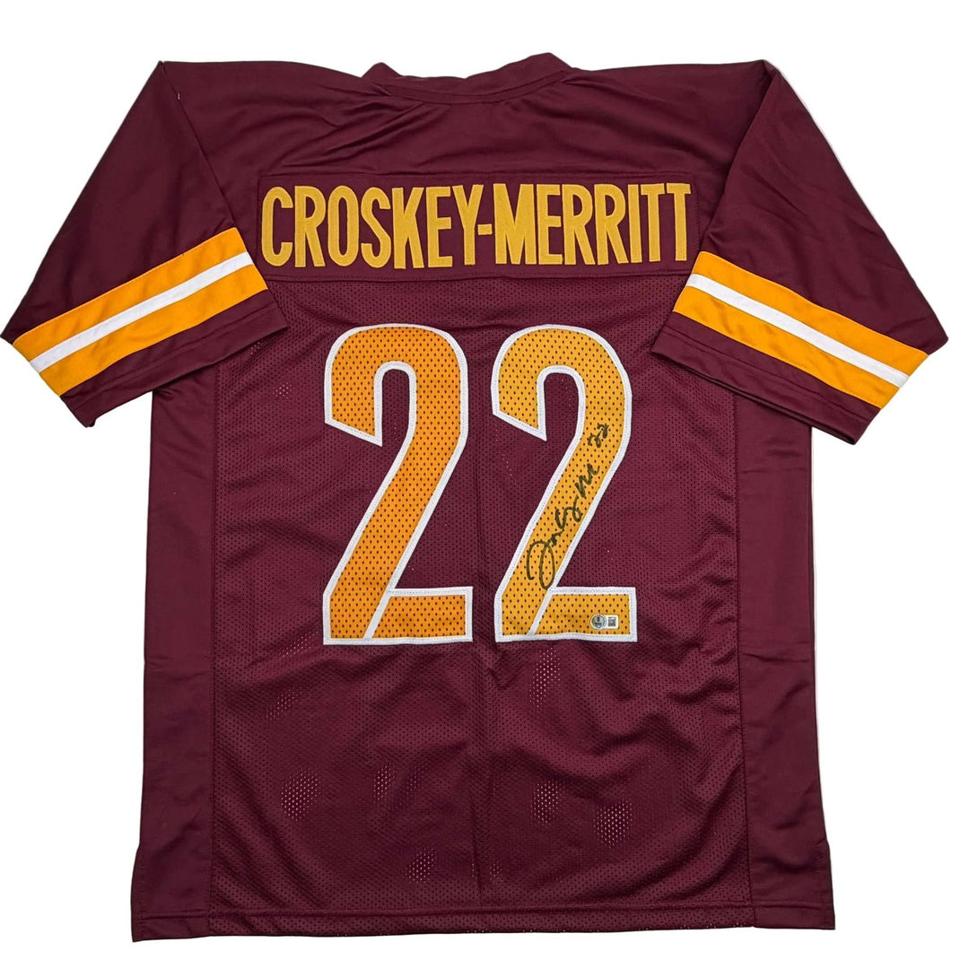 Autographed/Signed Bill Jacory Croskey-Merritt Washington Jersey BAS COA