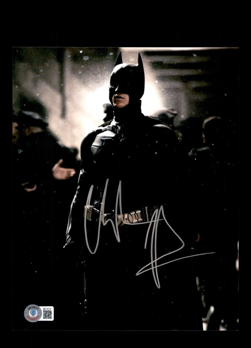 Chirstian Bale Beckett BAS Signed 8x10 Photo Batman Autograph Batman