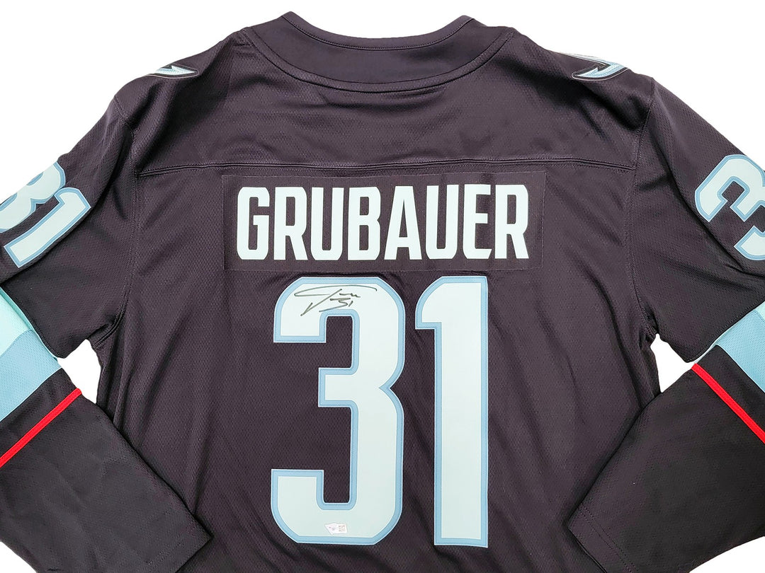 Seattle Kraken Philipp Grubauer Auto Blue Fanatics Jersey Size XL Fanatics Holo