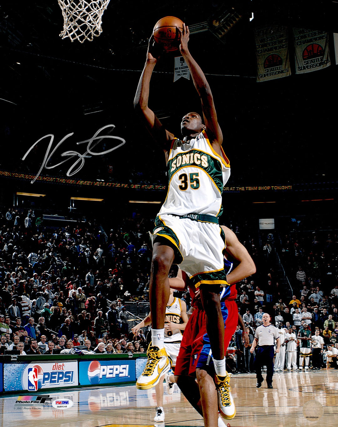 Kevin Durant Signed Framed 16x20 Photo Seattle Supersonics PSA/DNA ITP