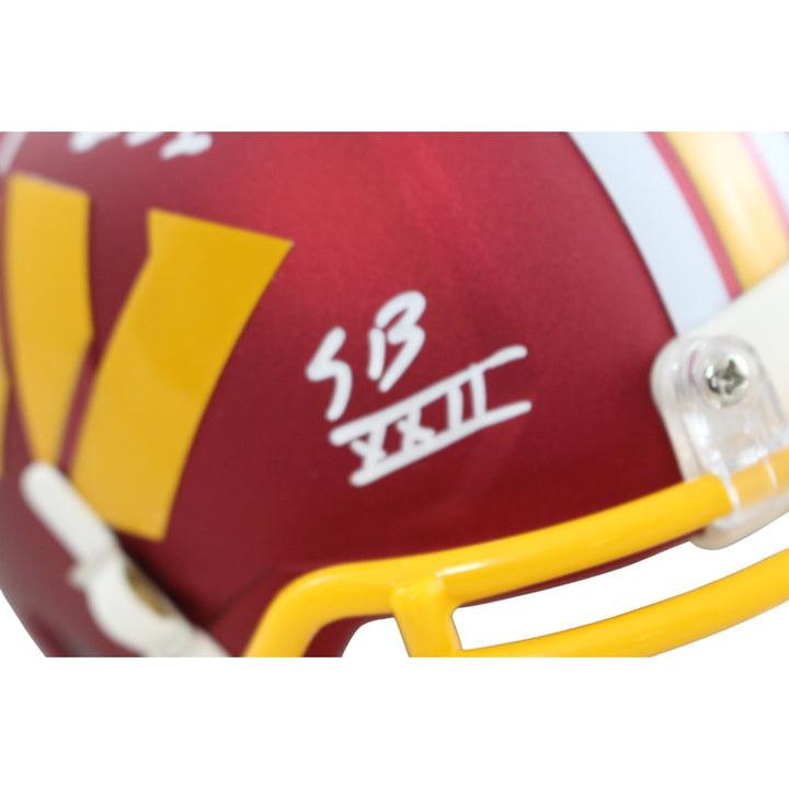 Timmy Smith Signed Washington Commanders 25 Alt Mini Helmet SB XXI Beckett 55038