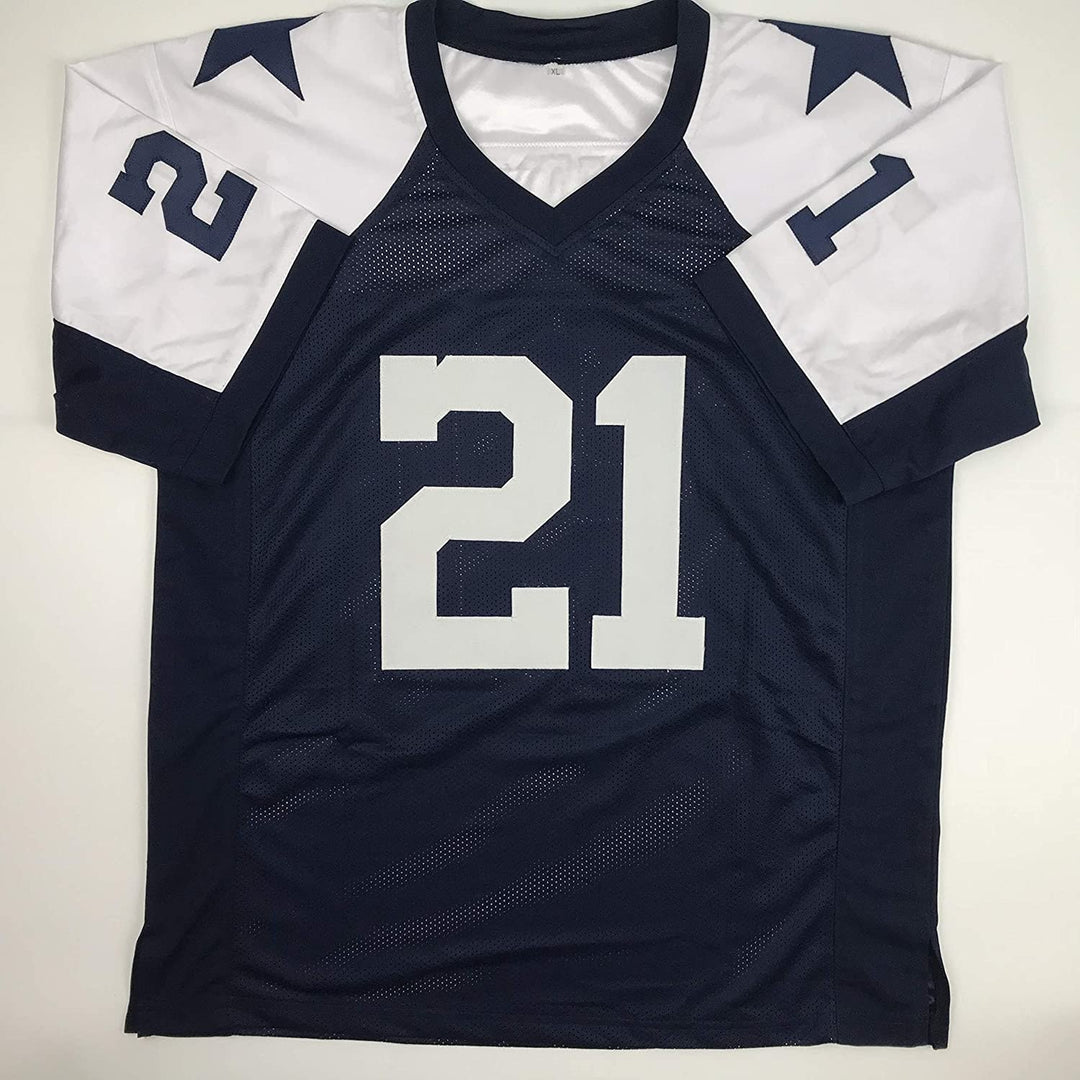 Autographed/Signed Deion Sanders Dallas Thanksgiving Day Jersey JSA COA