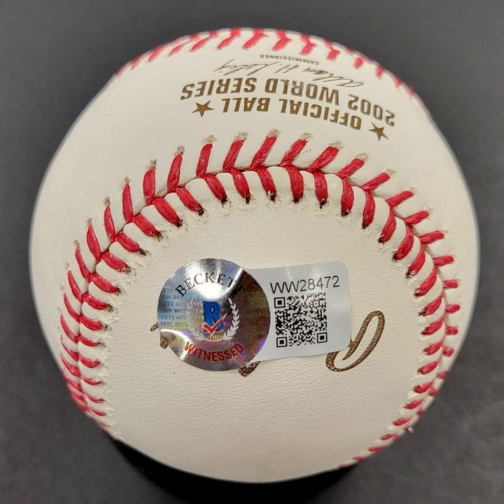 Adam Kennedy signed 2002 World Series Baseball Angels ~ BAS Beckett WIT Holo
