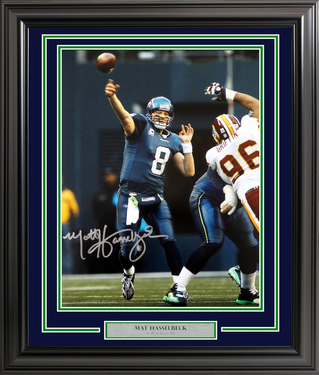 Matt Hasselbeck Signed Framed 16x20 Photo Seattle Seahawks MCS Holo