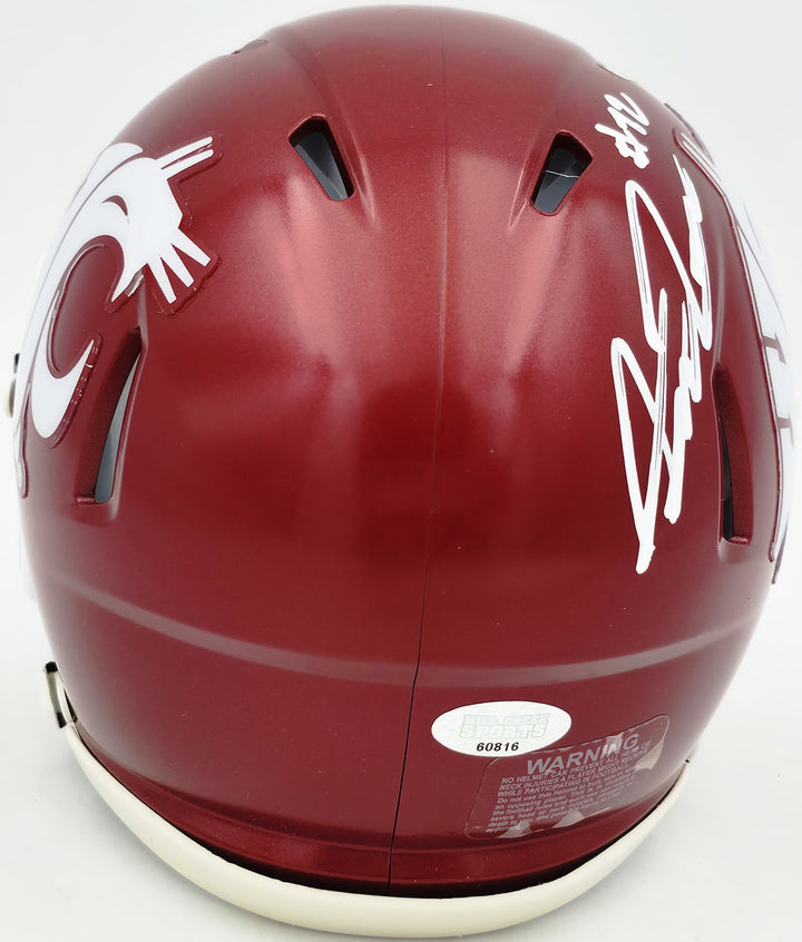 Abraham Abe Lucas Signed Washington State Cougars Crimson Speed Mini Helmet MCS