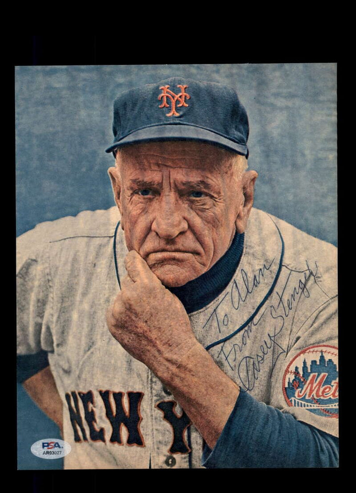Casey Stengel PSA DNA Signed 8x10 Photo Autograph Mets