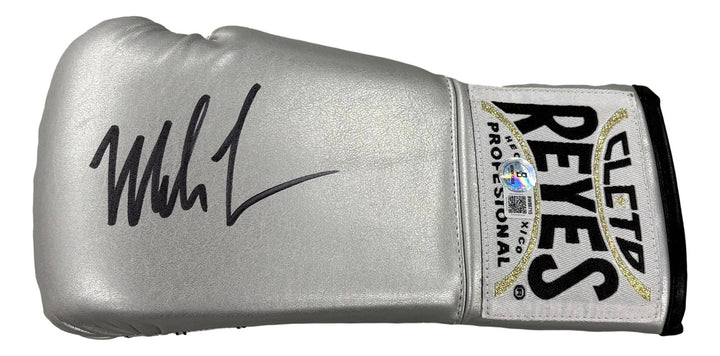 Mike Tyson Signed Left Hand Silver Cleto Reyes Boxing Glove BAS