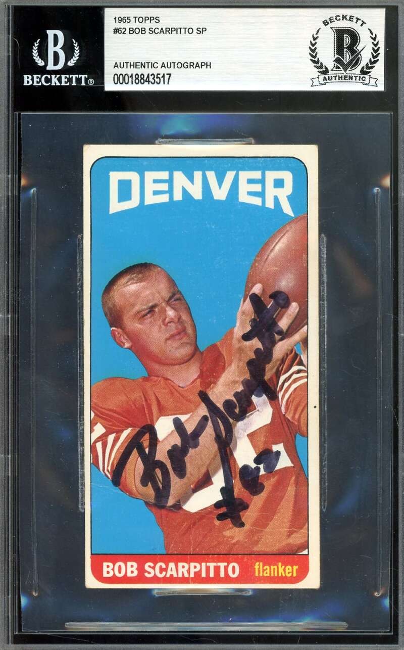 Bob Scarpitto Beckett BAS Signed 1965 Topps SP Autograph