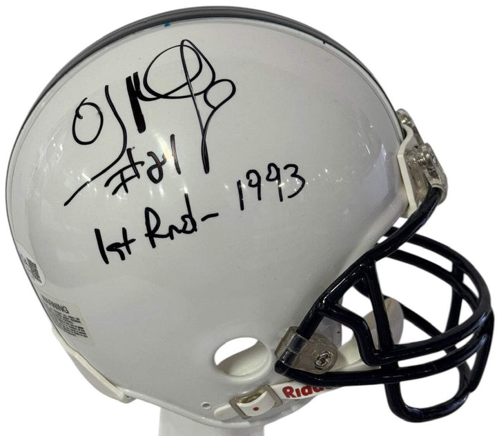 OJ McDuffie Autographed Penn State University Mini Helmet (JSA)