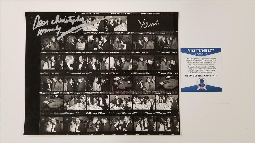 Christopher Dean signed Kodak Safety Film 5063 8x10 photo sheet ~Beckett BAS COA