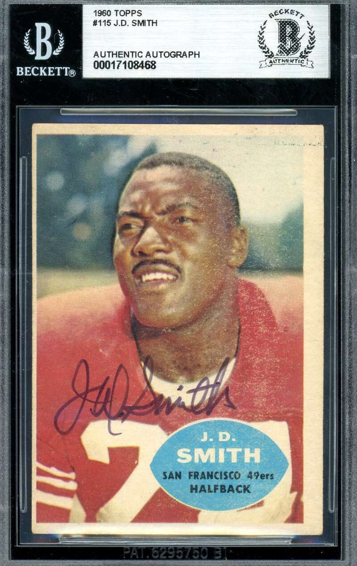 J.D. Smith Beckett BAS Signed 1960 Topps Rookie Autograph
