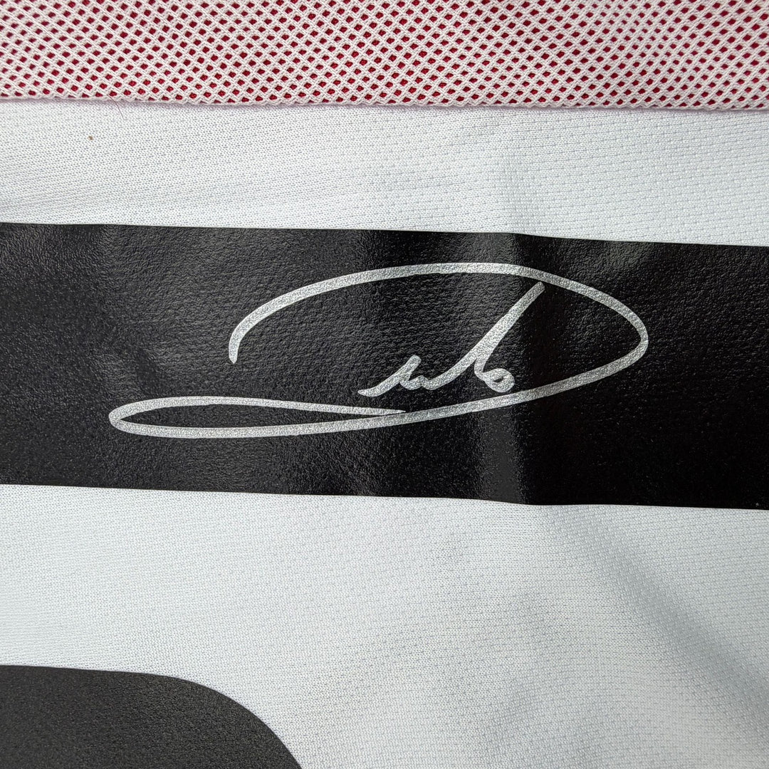 Autographed/Signed Andrea Pirlo AC Milan White Soccer Jersey Beckett BAS COA