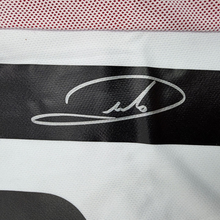 Autographed/Signed Andrea Pirlo AC Milan White Soccer Jersey Beckett BAS COA