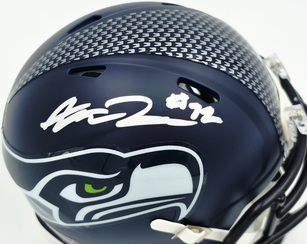 Abraham Abe Lucas Signed Seattle Seahawks Blue Speed Mini Helmet MCS Holo