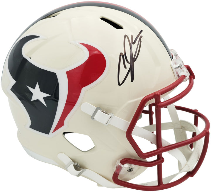 Andre Johnson Auto Texans Retro Full Size Speed Replica Helmet Beckett Witness