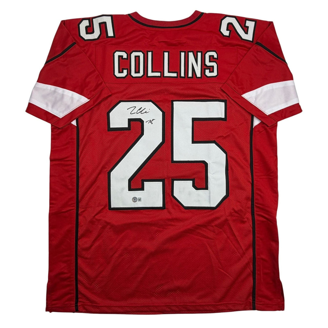Autographed/Signed Zaven Collins Arizona Red Football Jersey Beckett COA