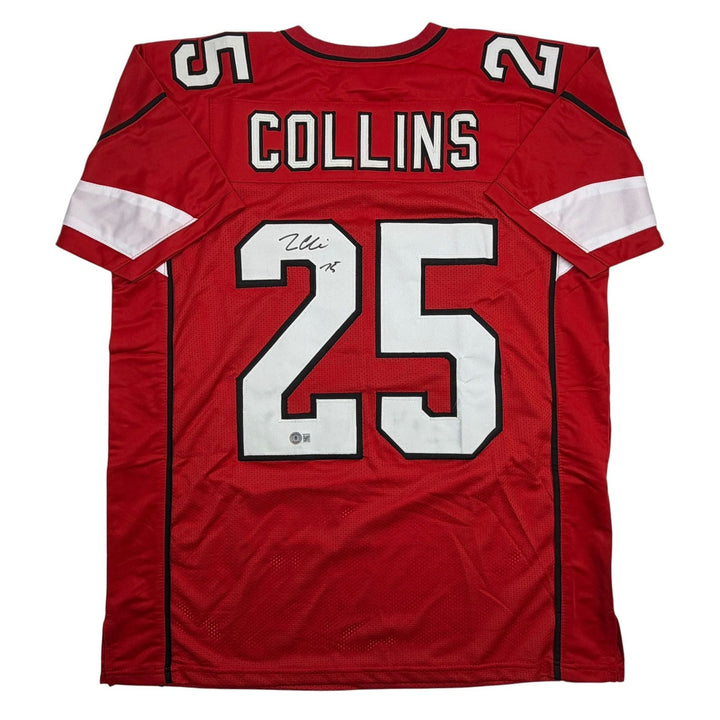 Autographed/Signed Zaven Collins Arizona Red Football Jersey Beckett COA