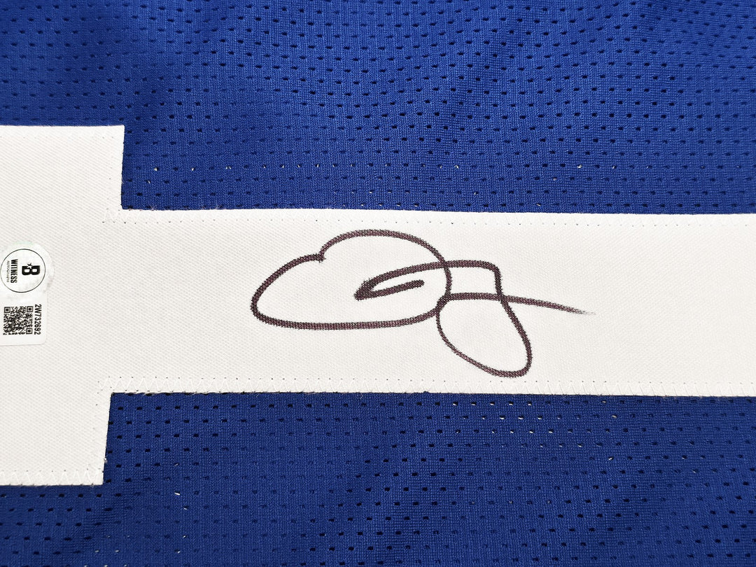 New York Giants Odell Beckham Jr. Signed Blue Jersey Beckett Wit