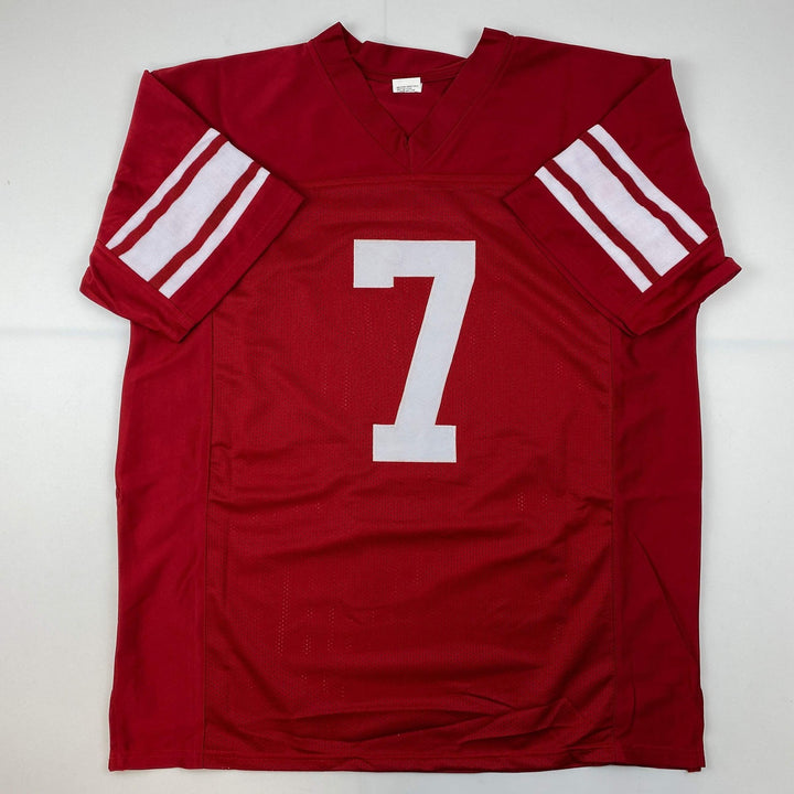 Facsimile Autographed John Elway Stanford Red Reprint Laser Jersey Size Men's XL