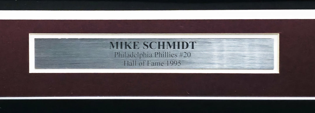 Philadelphia Phillies Mike Schmidt Signed Framed White/Red Pinstripe Jersey