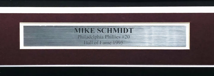 Philadelphia Phillies Mike Schmidt Signed Framed White/Red Pinstripe Jersey