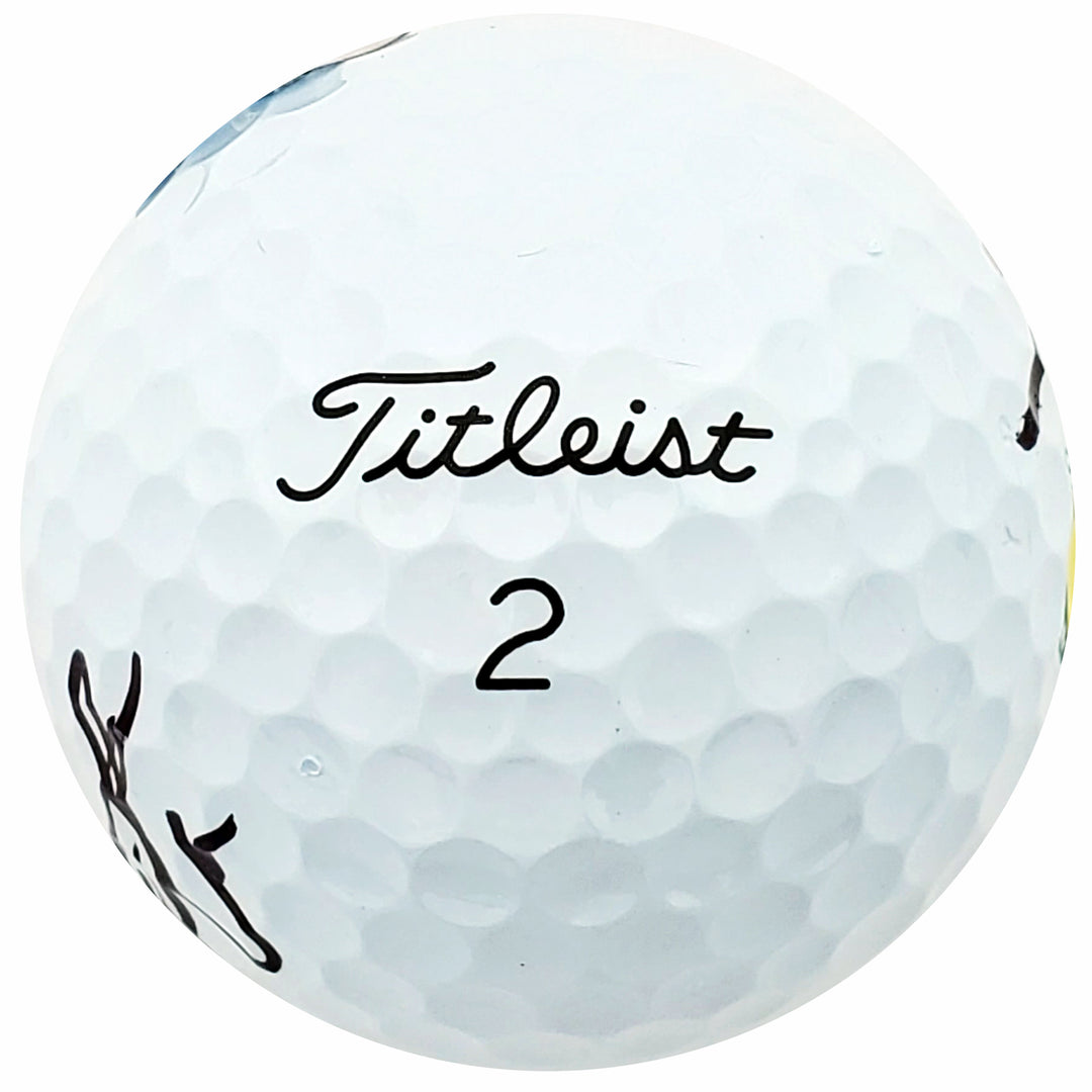 Hideki Matsuyama & Lee Elder Signed Titleist Masters Logo Golf Ball Beckett