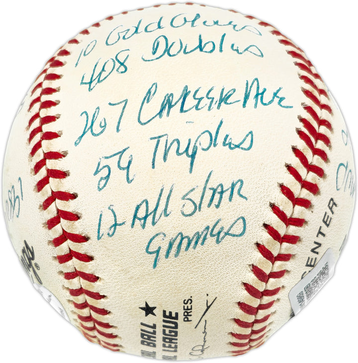 Mike Schmidt Signed NL Baseball Phillies Statball 16 Stats Beckett #BN14989