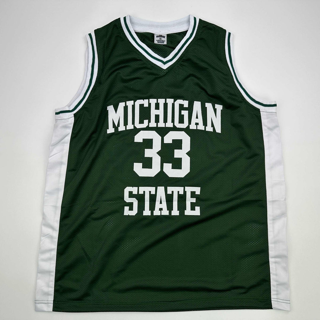 Facsimile Autographed Earvin Magic Johnson Michigan State Reprint Jersey Mens XL