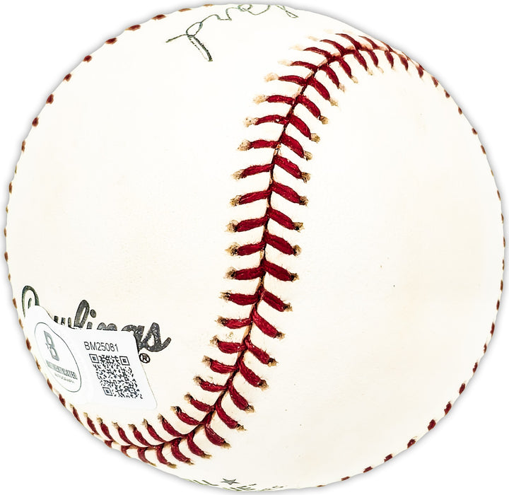 Preston Ward Signed Official NL Baseball Los Angeles Dodgers, Cubs Beckett QR