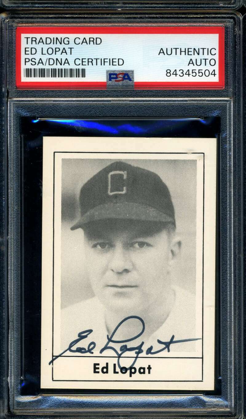 Ed Lopat PSA DNA Coa Signed 1978 Grand Slam Autograph