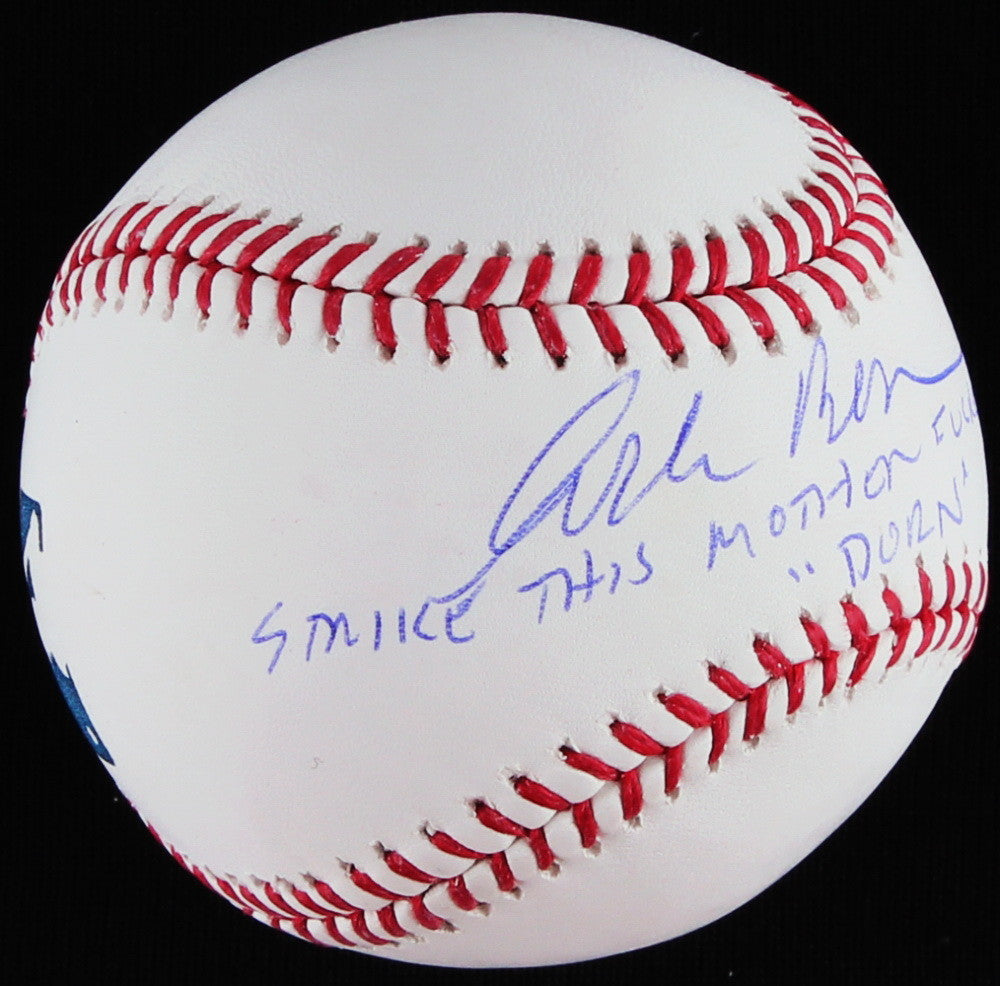 CORBIN BERNSEN "STRIKE THIS MOTHERF***ER OUT DORN" AUTO BALL MAJOR LEAGUE MOVIE