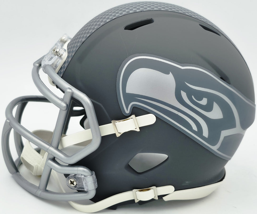 Nick Emmanwori Signed Seahawks Slate Silver Speed Mini Helmet Beckett Witness