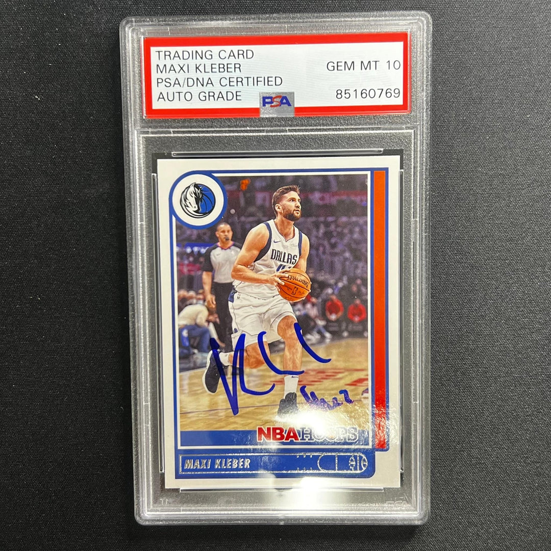 2021-22 Panini Hoops #112 Maxi Kleber Signed Card AUTO 10 PSA/DNA Slabbed Maveri