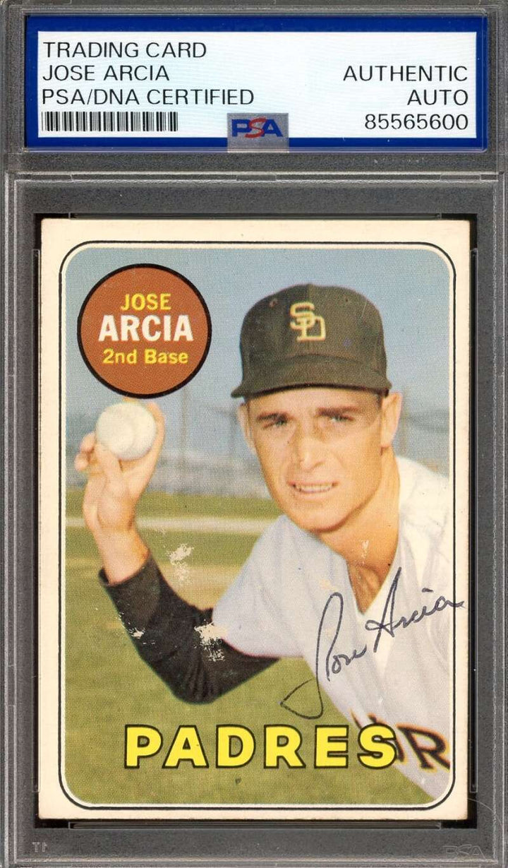 Jose Arcia PSA DNA Vintage Signed 1969 Topps Autograph