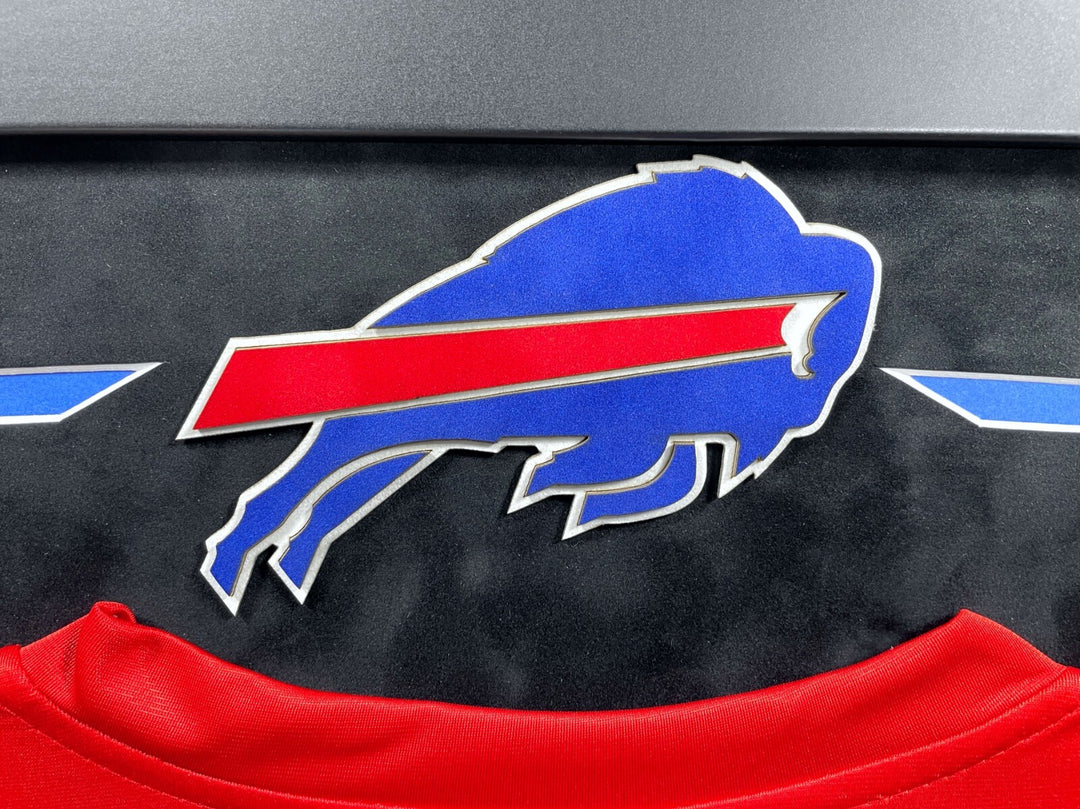 Stefon Diggs Autographed Buffalo Bills Red Jersey Framed BAS Signed Memorabilia