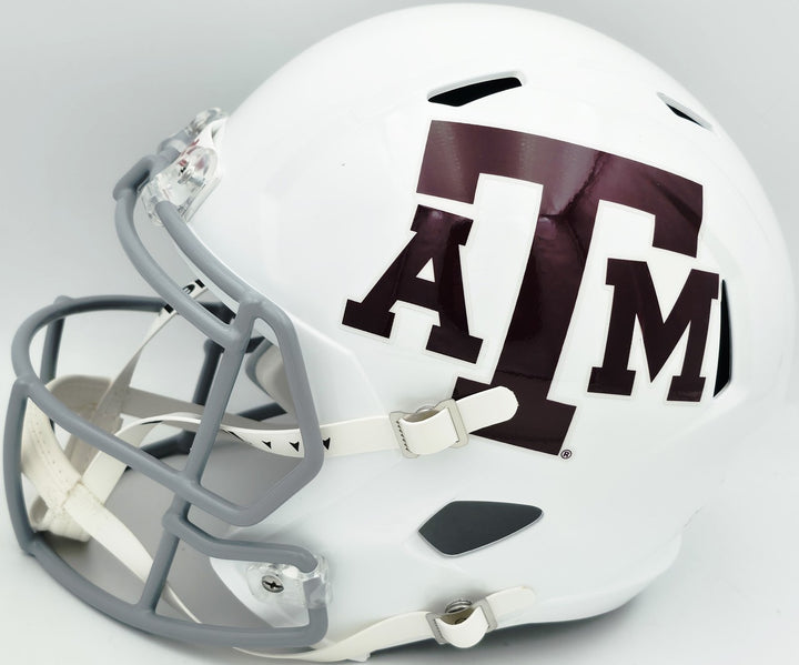 Johnny Manziel Auto Texas A&M White Full Size Rep Helmet Johnny F'cking Football