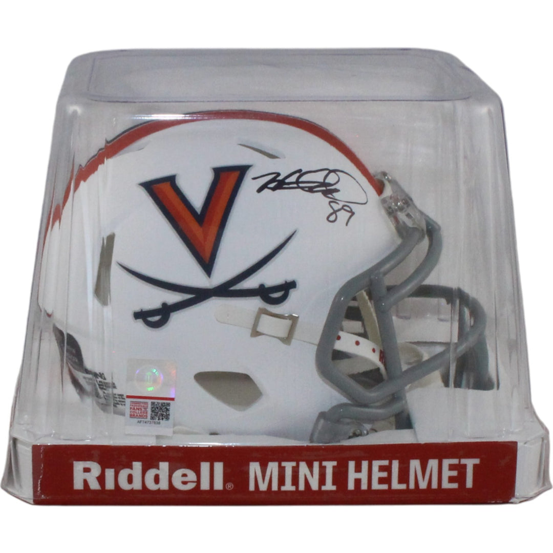 Heath Miller Autographed Virginia Cavaliers Mini Helmet Beckett Witness 55042