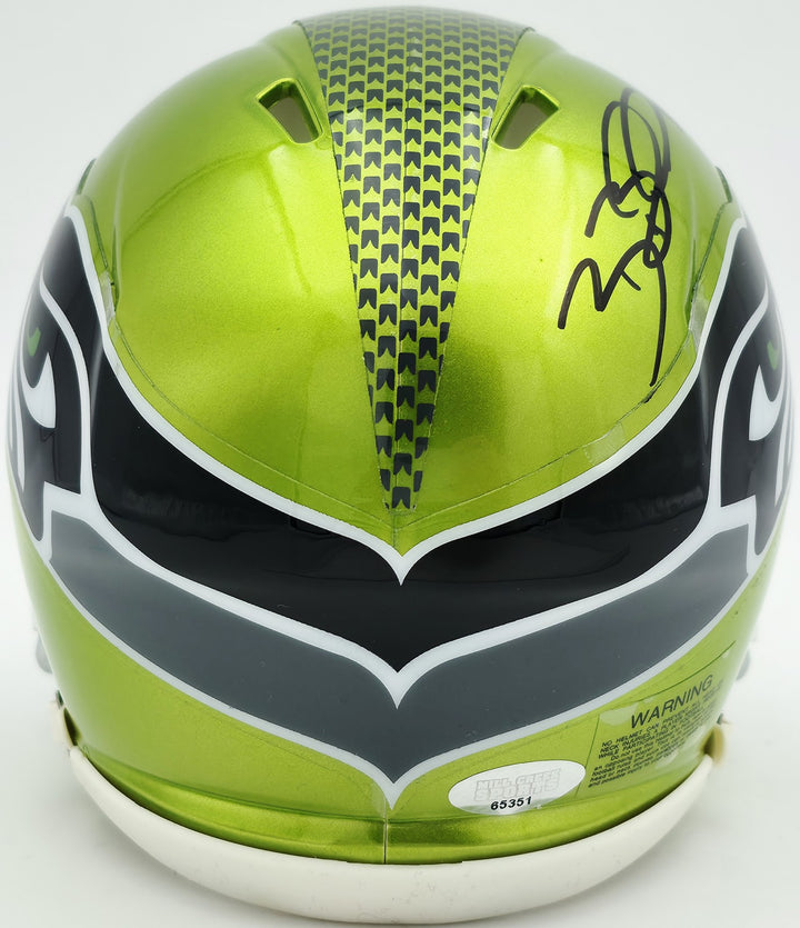 Brian Blades Signed Seattle Seahawks Flash Green Speed Mini Helmet MCS Holo