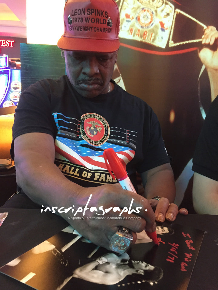 Leon Spinks Signed 8x10 Inscribed COA Inscriptagraphs Michael 8x Muhammad Ali