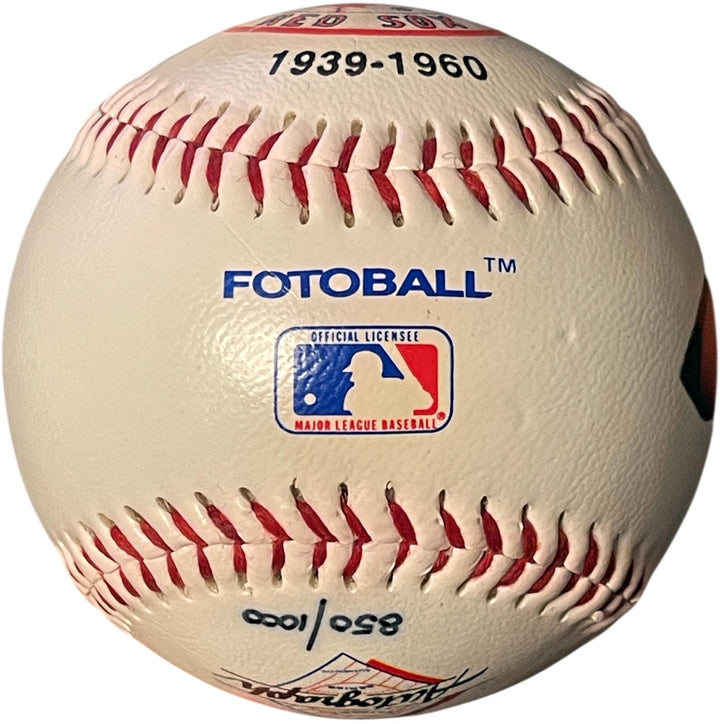 Ted Williams signed Fotoball USA MLB Baseball /1000 bleed - COA  Red Sox/HOF